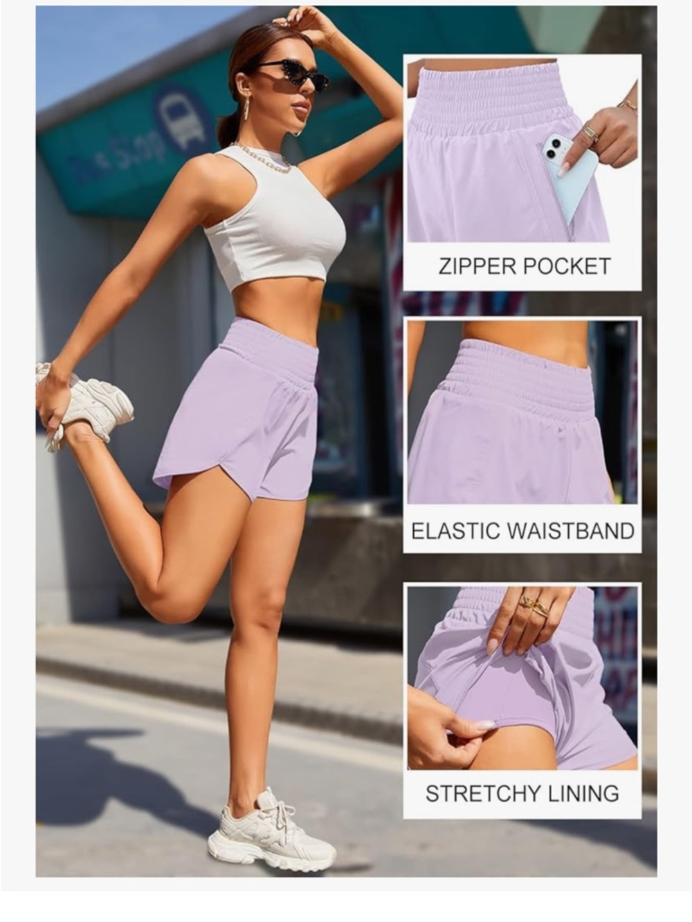 JMBL high waisted athletic shorts